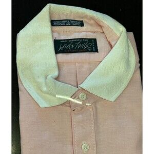 Vintage Lord & Taylor The Man's Shop Shirt LRG Pink Contrast Collar Button Front